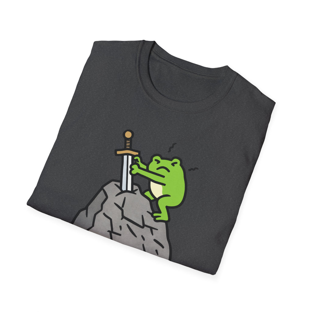 Frog Pulling Sword From A Stone