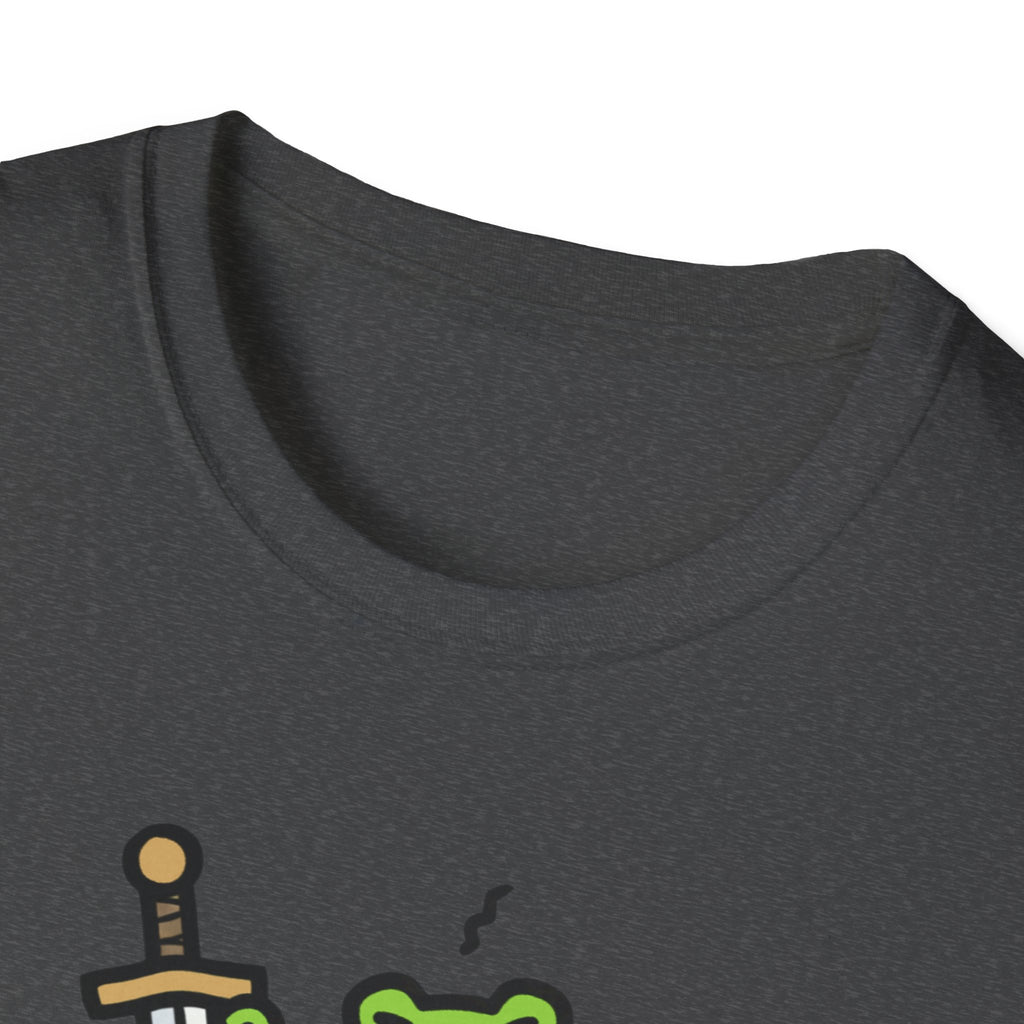 Frog Pulling Sword From A Stone