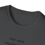 not now maybe later never