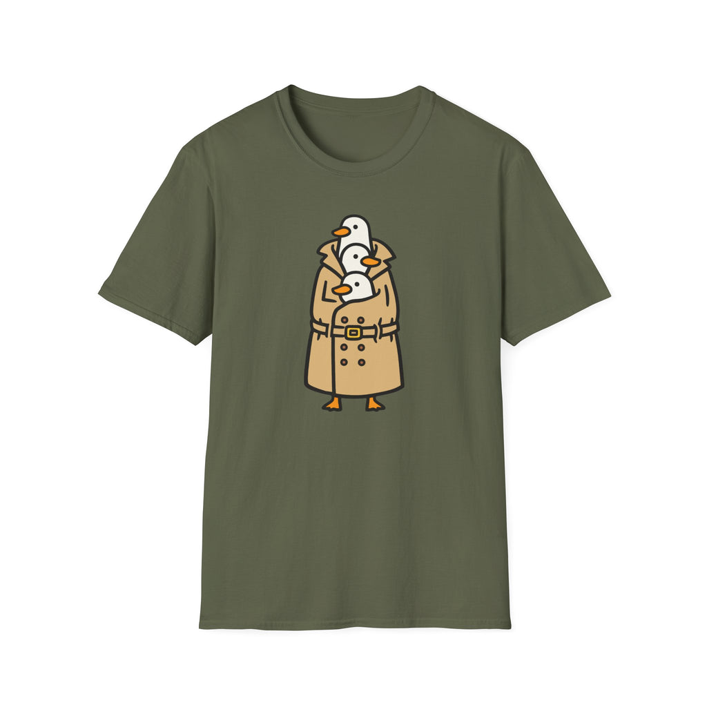 3 ducks in a trench coat