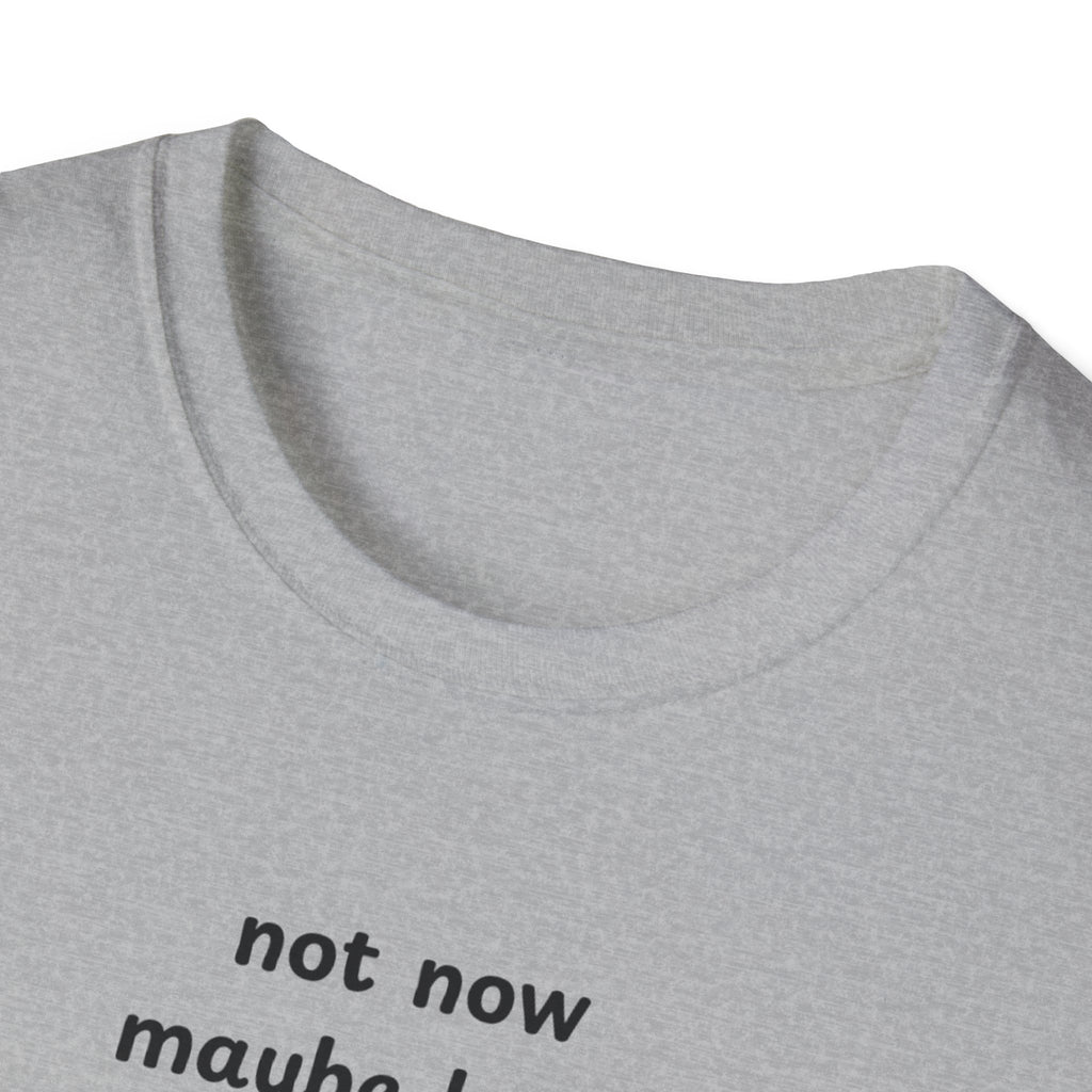 not now maybe later never