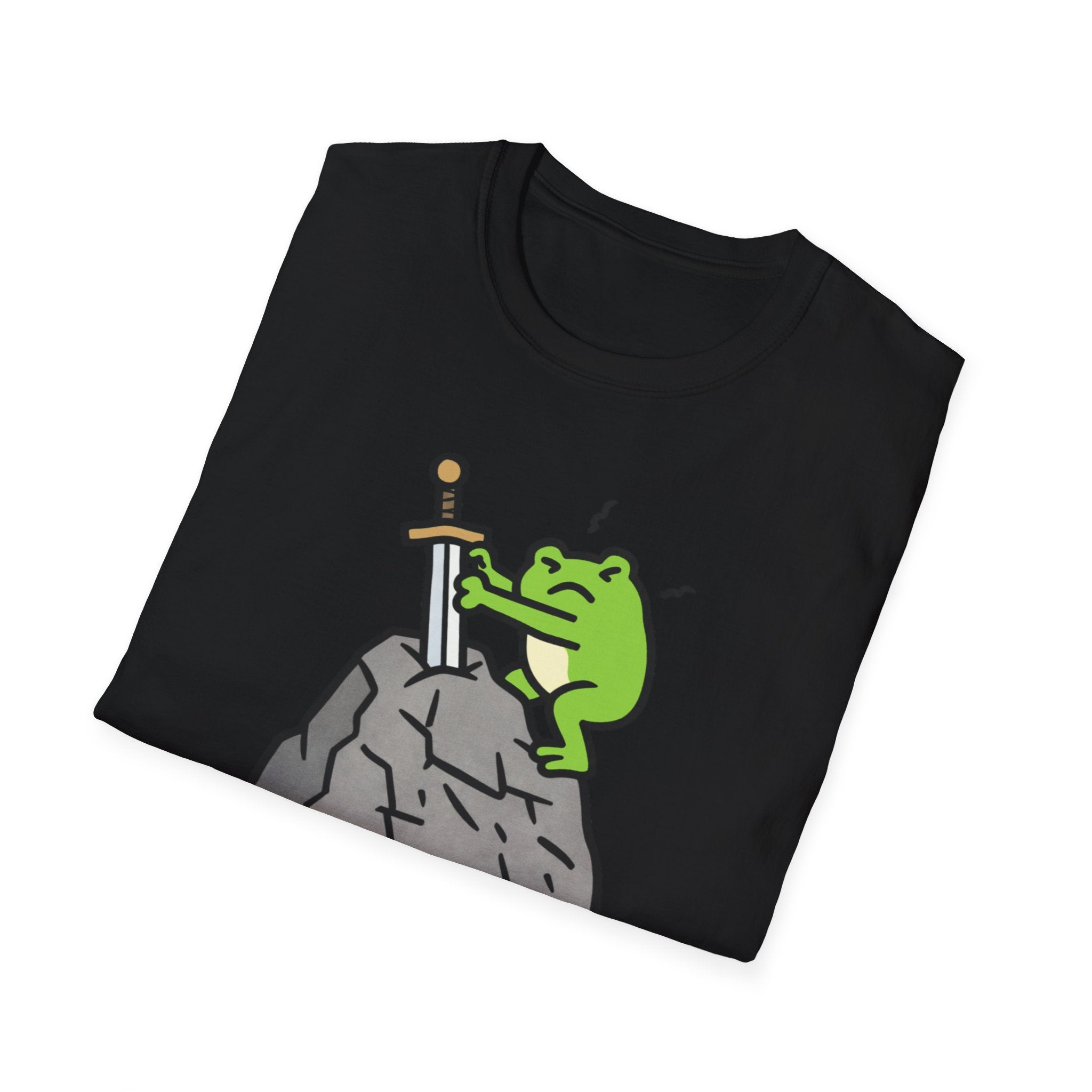 Frog Pulling Sword From A Stone