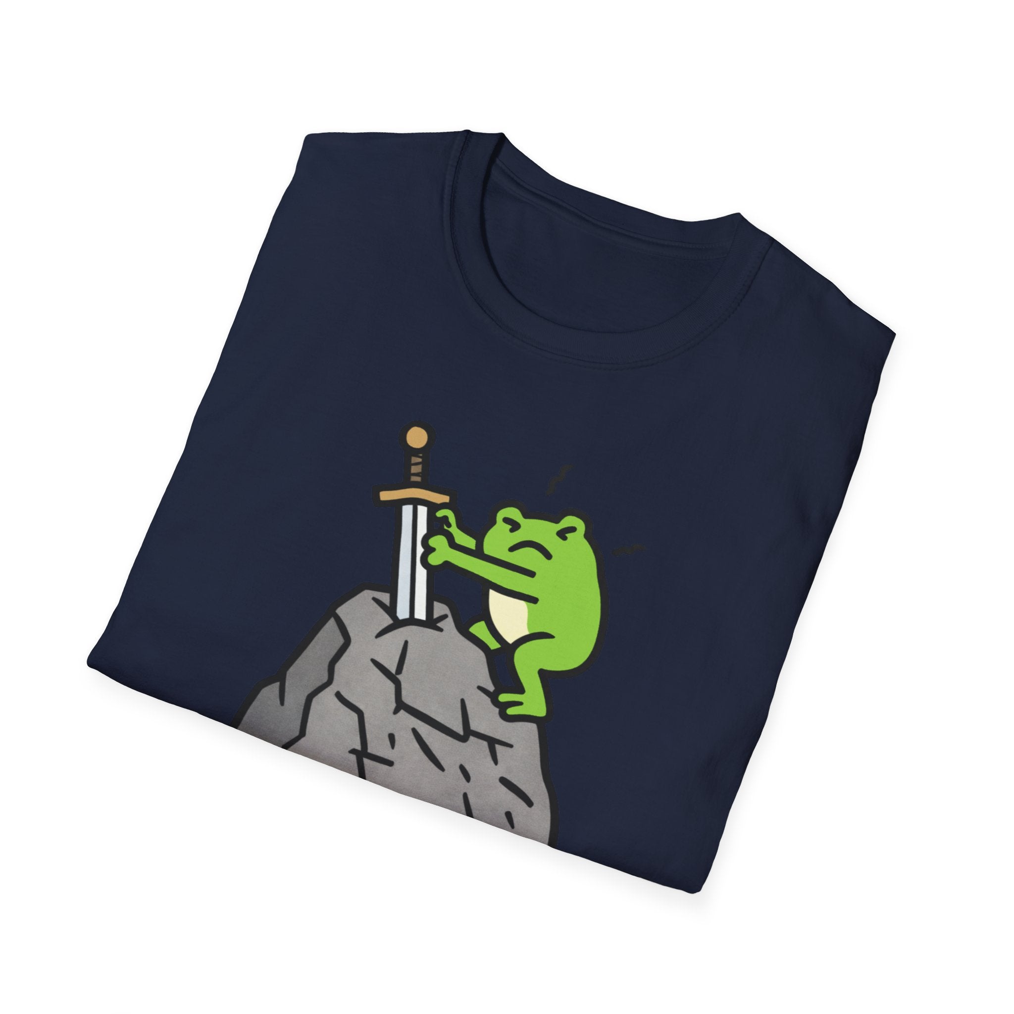 Frog Pulling Sword From A Stone
