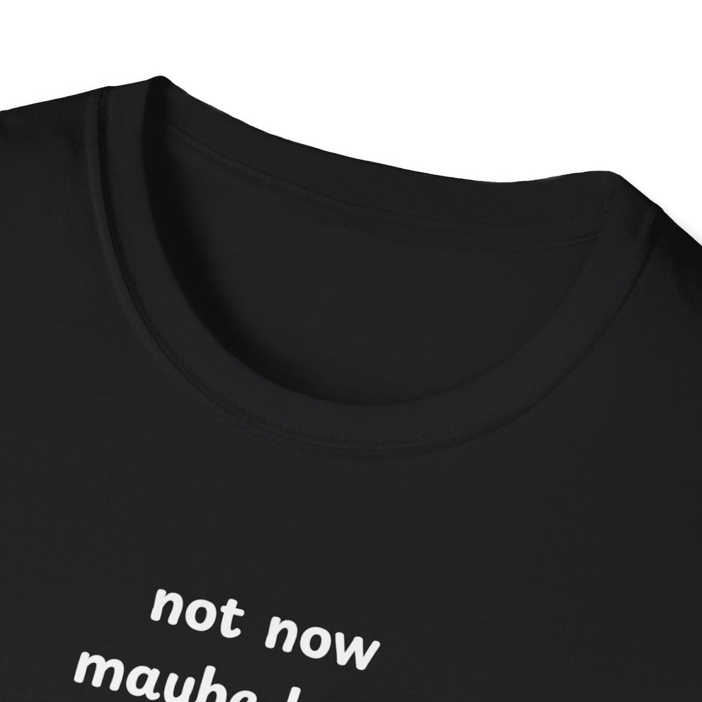 not now maybe later never