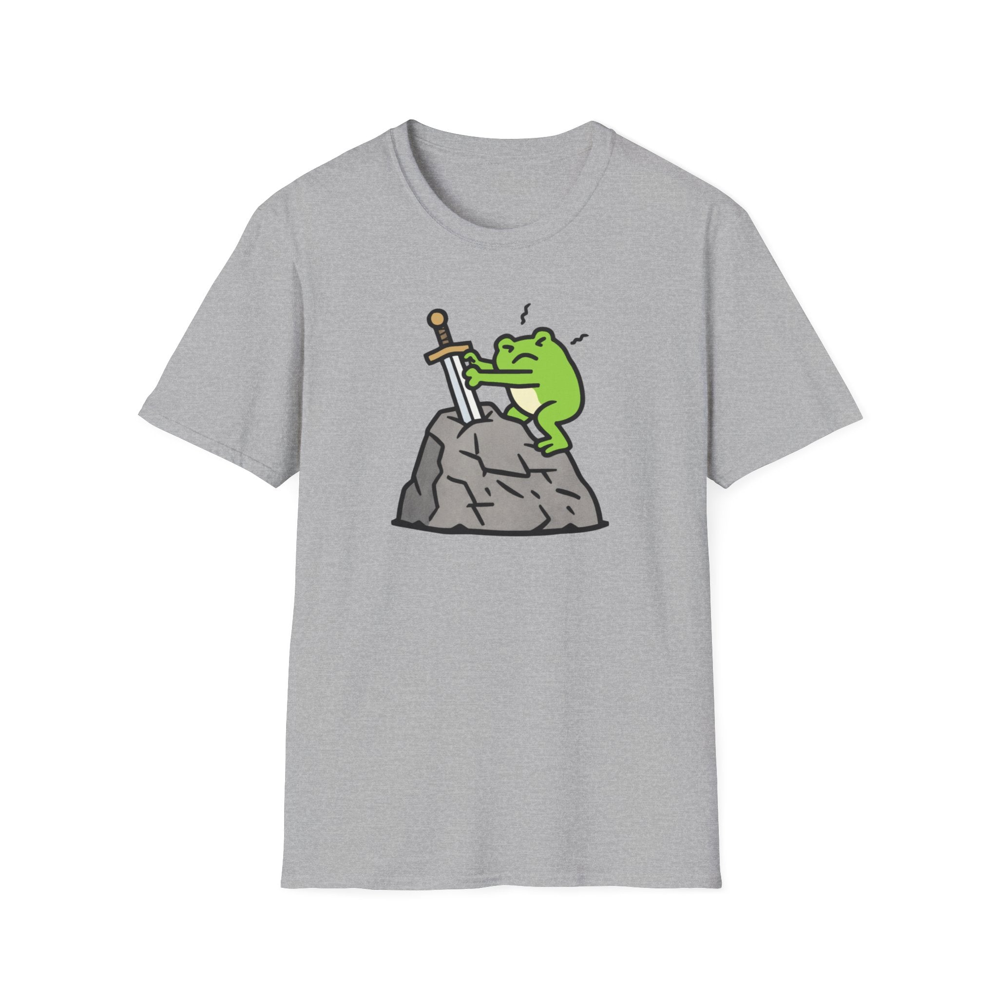 Frog Pulling Sword From A Stone