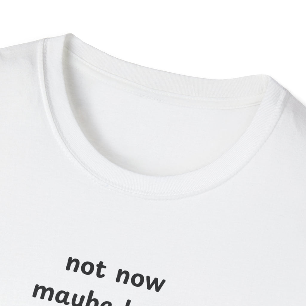 not now maybe later never