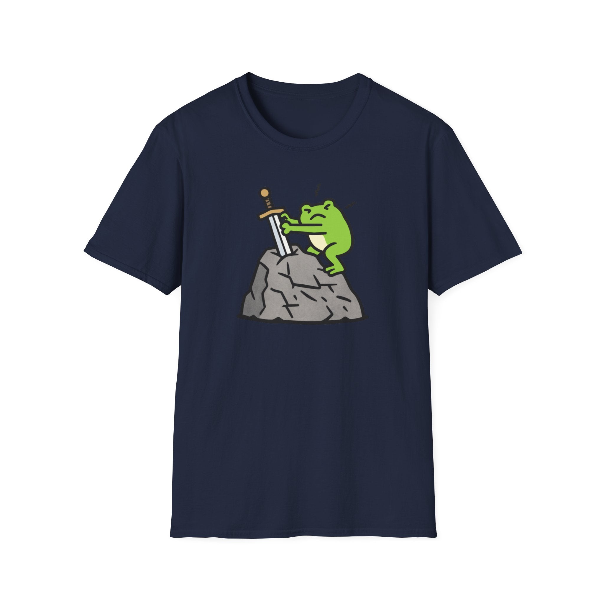 Frog Pulling Sword From A Stone