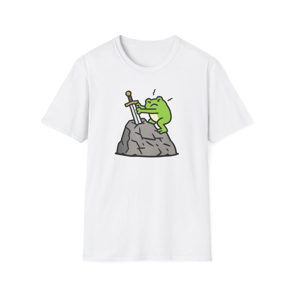 Frog Pulling Sword From A Stone