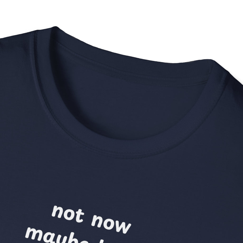 not now maybe later never