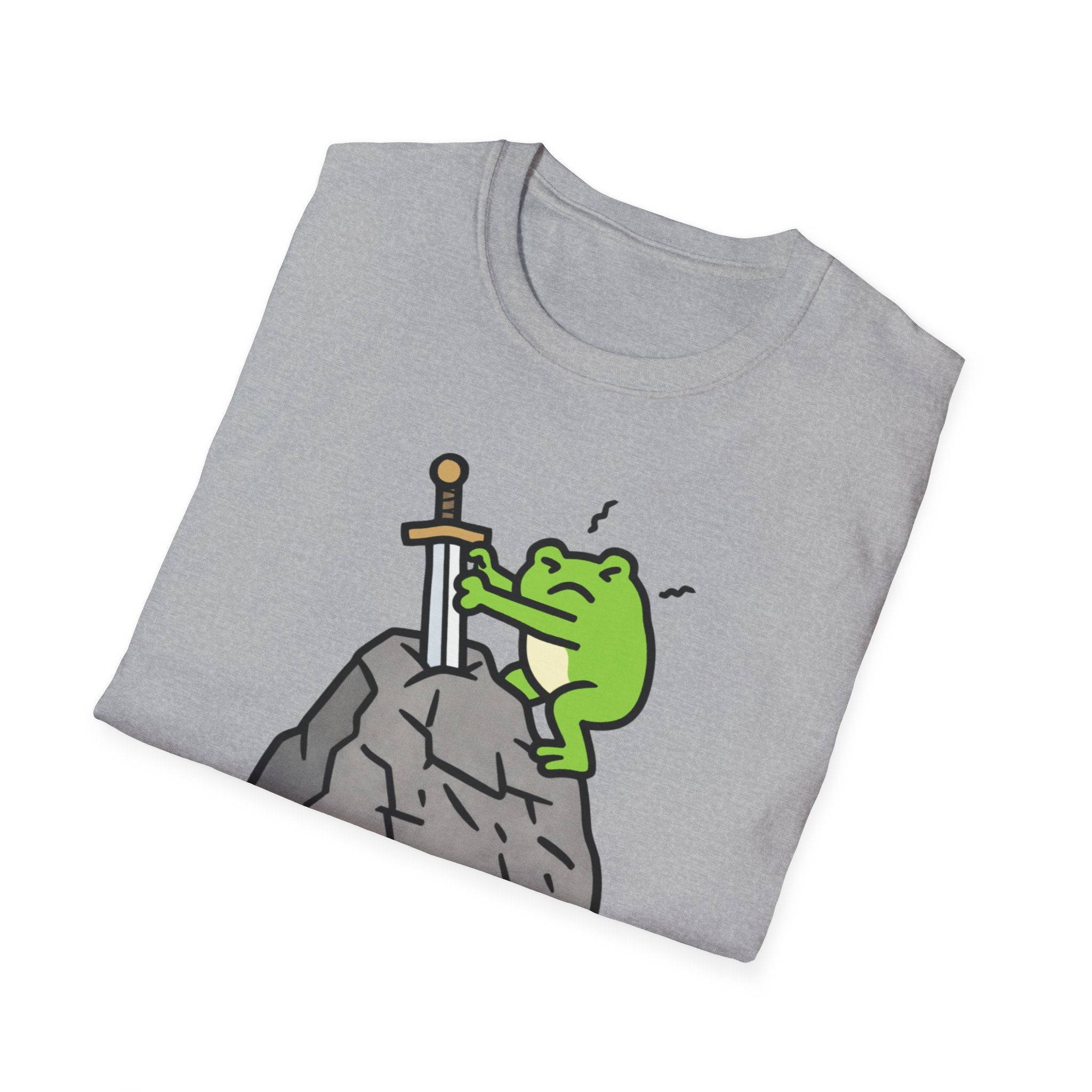 Frog Pulling Sword From A Stone